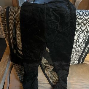 LOFT Velvet Black Skinny Pants